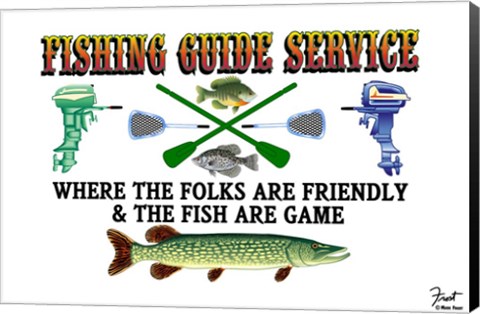 Framed Fishing Guide Service Print