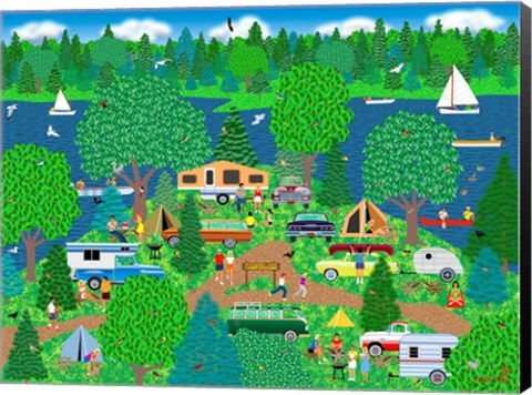 Framed Camping Pleasure Print