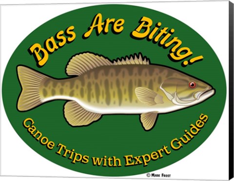 Framed Bass Are Biting Print