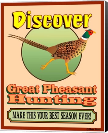 Framed Discover Pheasant Hunting Print