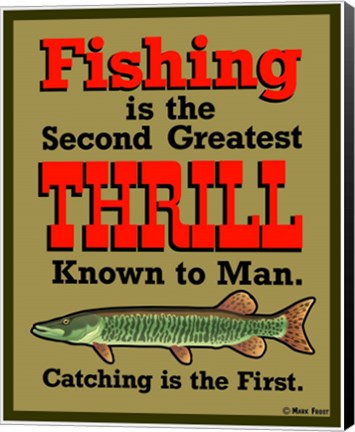 Framed Fishing 2nd Thrill Print