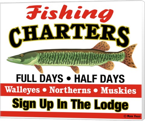 Framed Fishing Charters Print