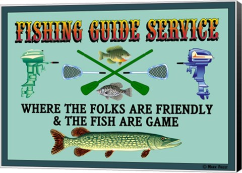 Framed Fishing Guide Service 2 Print