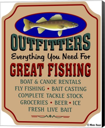 Framed Fishing Outfitters Print
