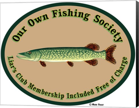 Framed Fishing Society Liars Club Print