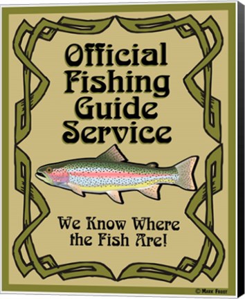 Framed Official Fishing Guide Print