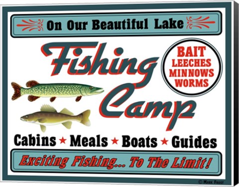 Framed Our Lake Fishing Camp Print