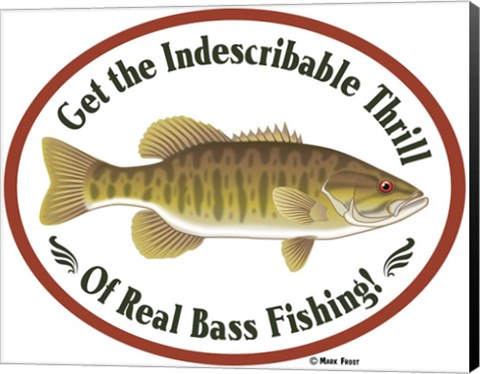 Framed Thrill Of Bass Fishing Print