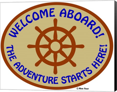 Framed Welcome Aboard Adventure Print
