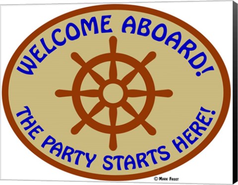 Framed Welcome Aboard Party Print