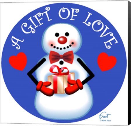Framed Snowman Gift Print