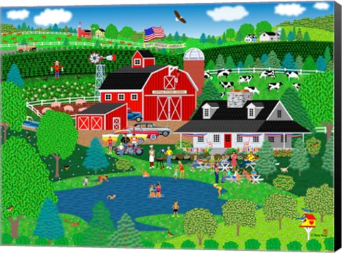 Framed Apple Pond Farm Summer Print