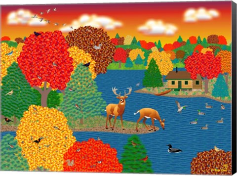 Framed Deer Lake Print