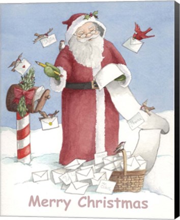 Framed Merry Christmas Santa Print