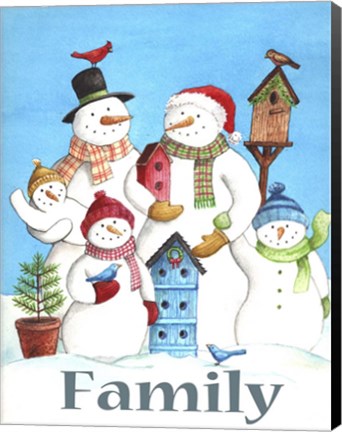 Framed Snow Family Print