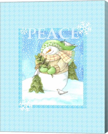 Framed Snowman Joy Print