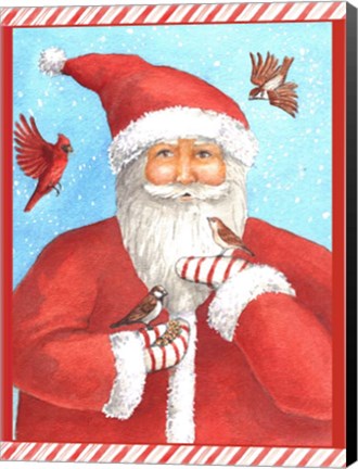 Framed Santas Bird Greeting Print