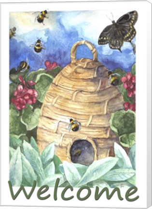 Framed Beehive Welcome Print