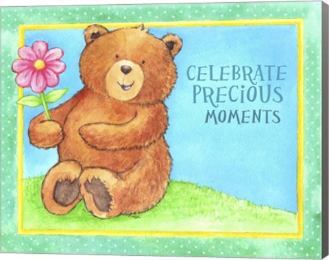 Framed Celebrate Precious Bear Print