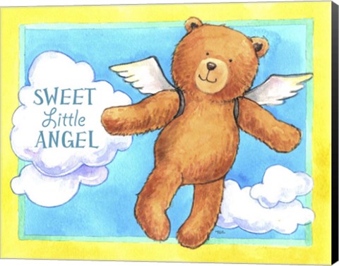 Framed Sweet Angel Bear Print