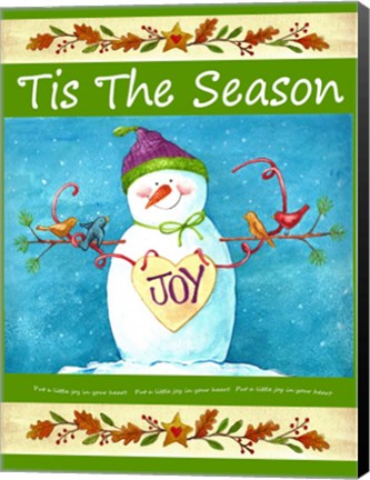 Framed Snowman Season Of Joy Print
