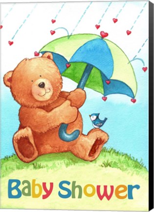 Framed Baby Shower Bear Print