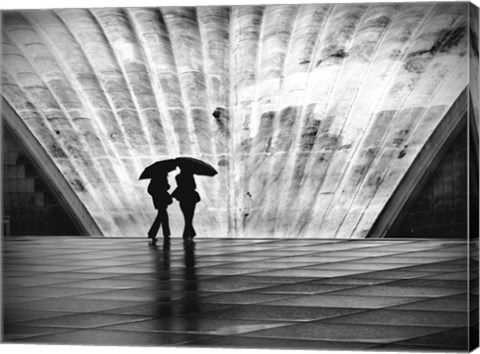 Framed Paris La Pluie Print