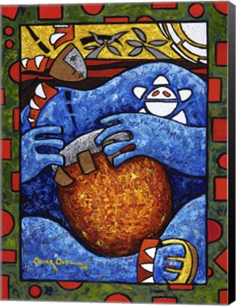 Framed Red Ball Print
