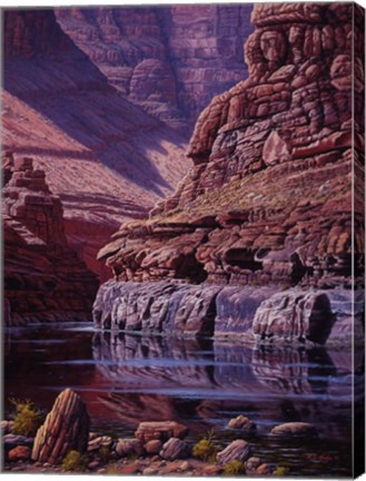 Framed Reflections Of Marble Print