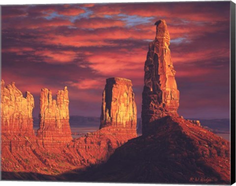 Framed Fiery Castles Print