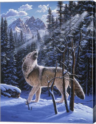 Framed In The Still Of The Tetons Print