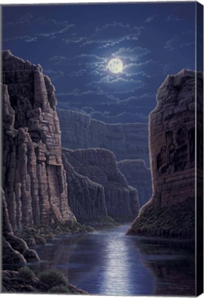 Framed Moonlit Pass Print