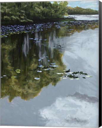 Framed Lake and Lily Pads Print