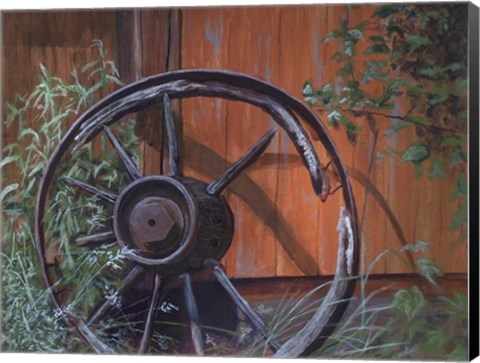 Framed Wagon Wheel Print