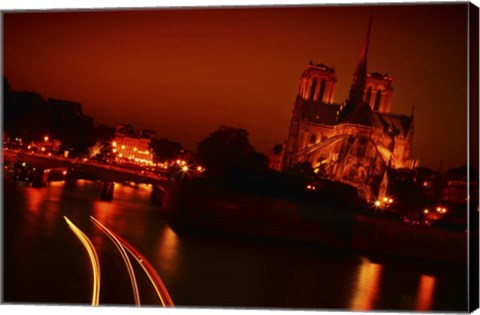 Framed Red Night Print