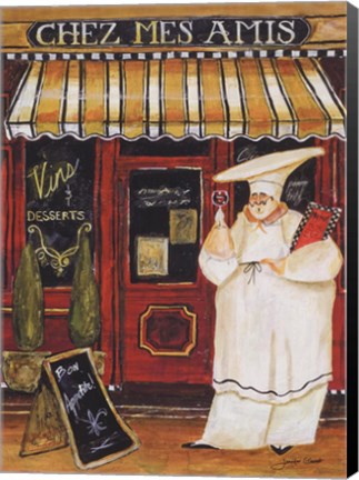 Framed Chez Mes Amis Print