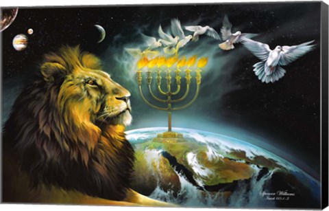 Framed Menorah Print
