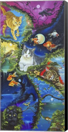 Framed Cat Dreaming Print