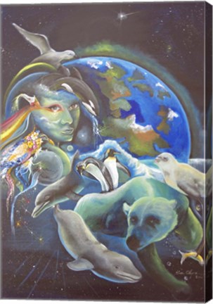 Framed Melting Earth Print