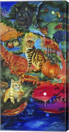 Framed Cats in Season Print