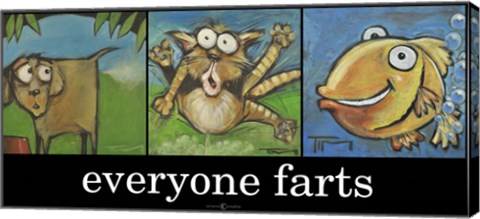Framed Everyone Farts Poster Print