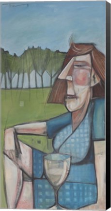 Framed Eleanor Rigby Avec Chardonnay Print