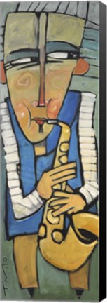 Framed Saxophone Player Print