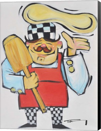 Framed Pizza Chef Print