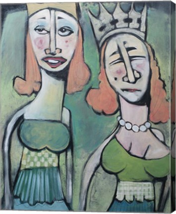 Framed Sisters Going To The Ball Print