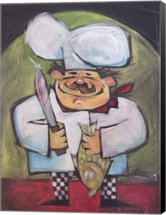 Framed Fish Chef Print