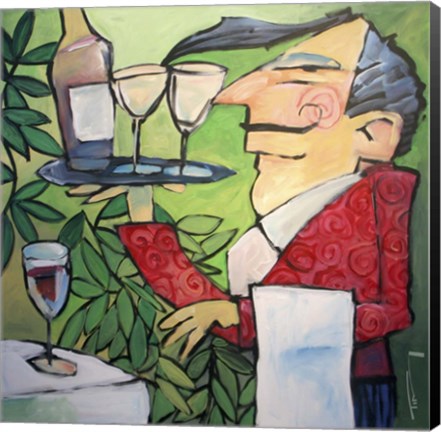 Framed Wine Steward Print