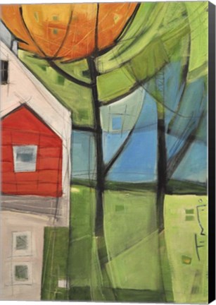 Framed House In Trees Print