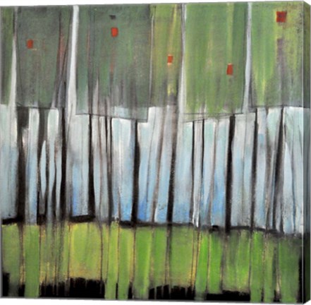 Framed Trees With Red Birds Print