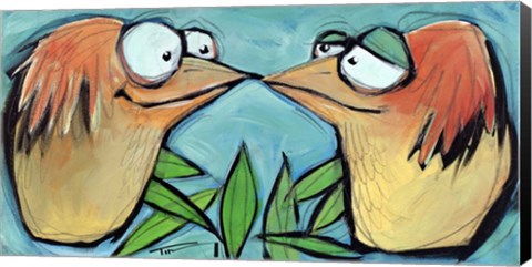 Framed Beak To Beak 2 Print